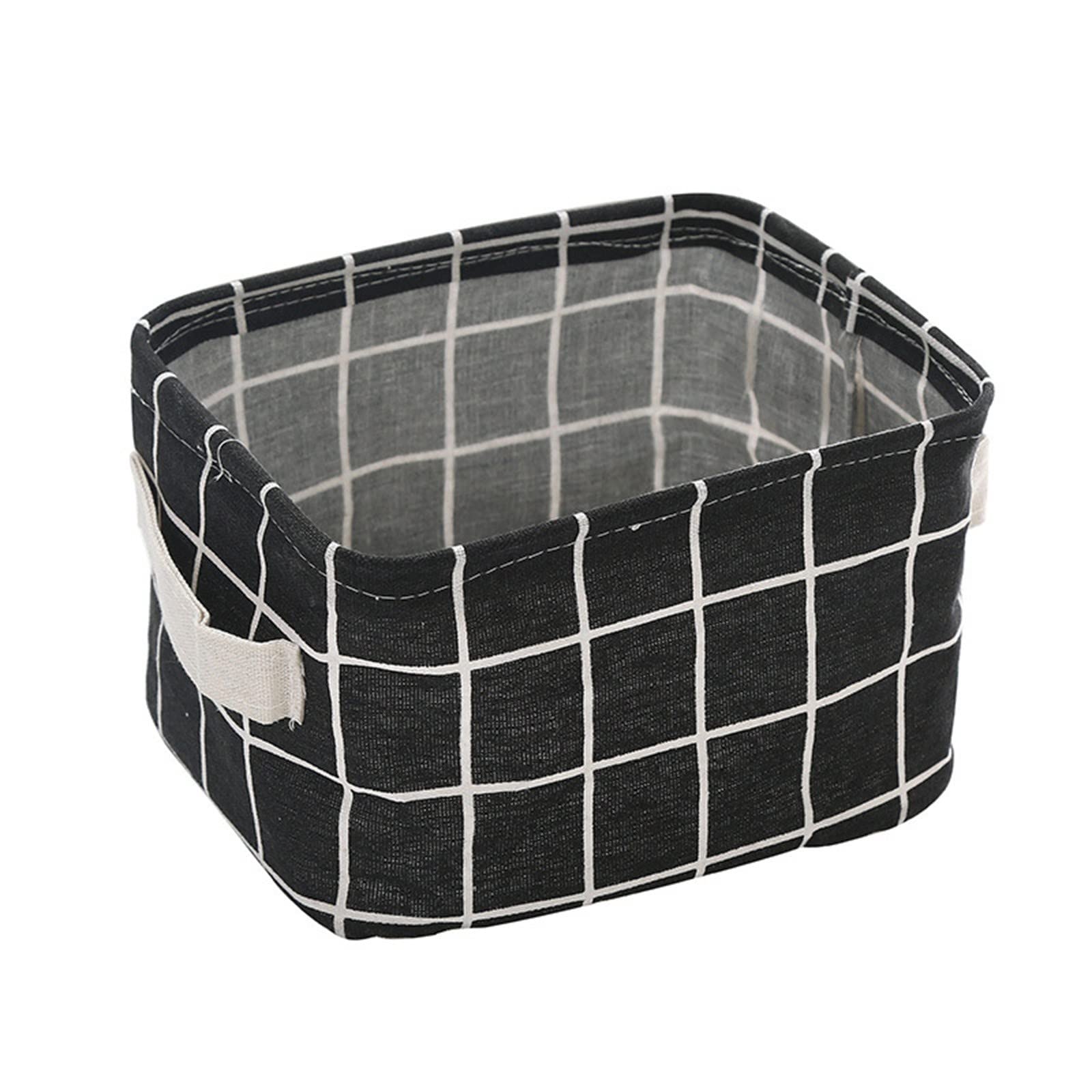 IYDHSG Foldable Canvas Storage Bins - Fabric Cotton Linen Blend Organizer Baskets for Makeup, Books, Baby Toys & Home Organization | Perfect for Nursery, Closet & Bathroom Storage