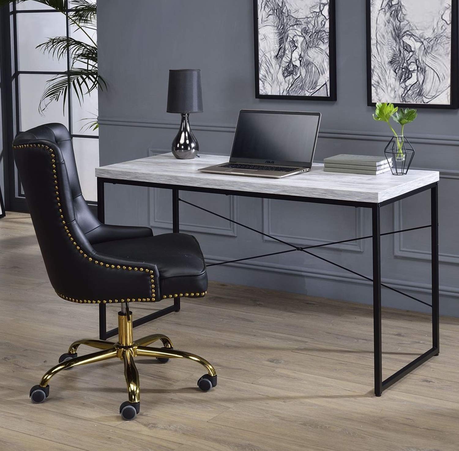 Modern Computer Desk for Home Office - Simple Style Writing Desk, Workstation & Study Table with Corner Design - Ideal for PC & Laptop Use (White) | Perfect for Small Spaces, Remote Work & Online Learning
