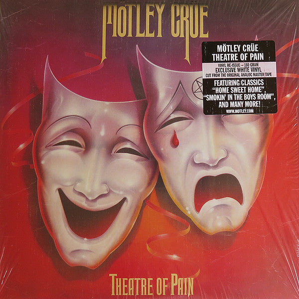 Motley Crue Theatre of Pain LP Vinyl Album Limited Edition Reissue White (Near Mint NM/M) - Perfect for Vinyl Collectors & Rock Music Enthusiasts