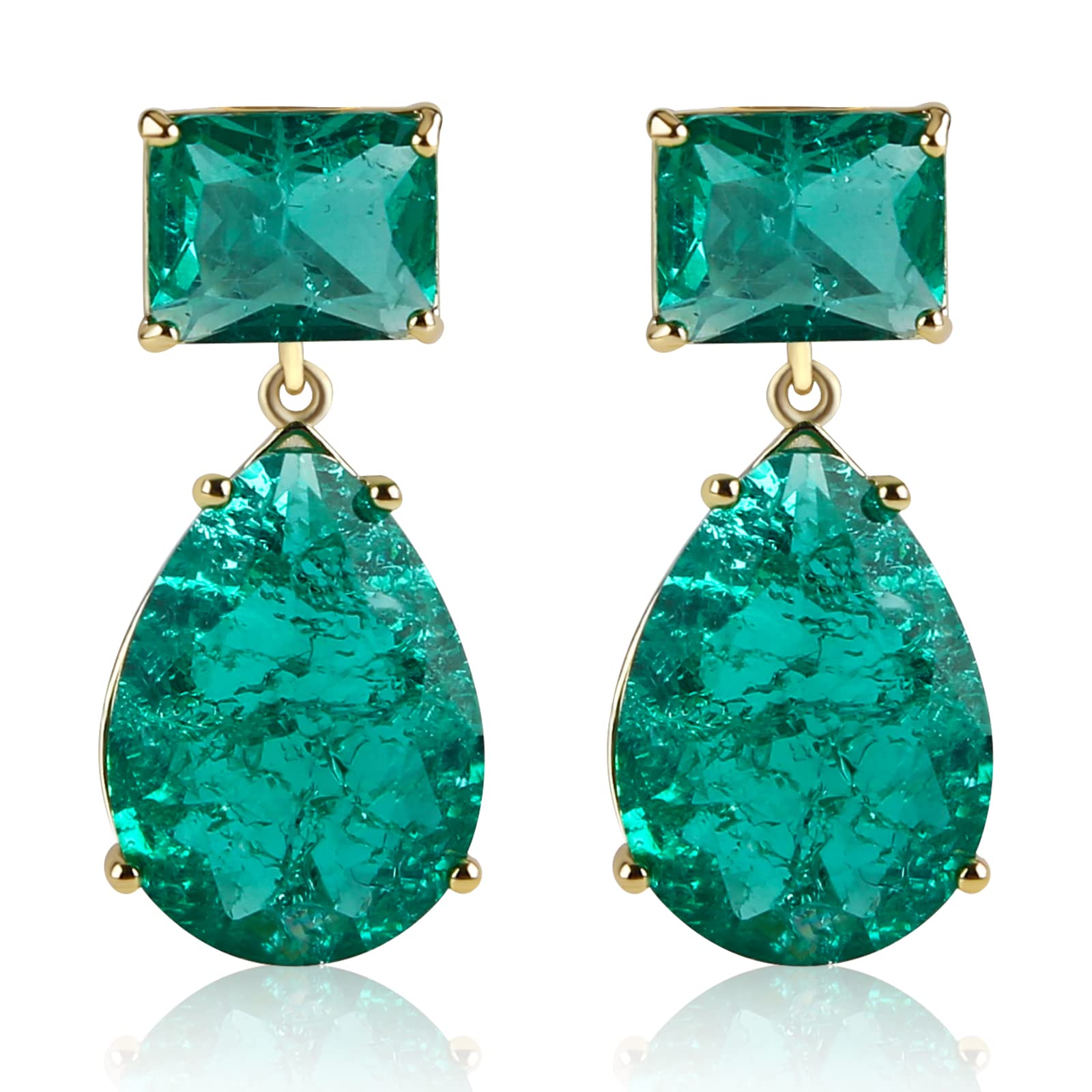 Konikit Zircon Drop Earrings for Women - Elegant Dangle Jewelry, Perfect Birthday & Anniversary Gift - Ideal for Parties, Weddings & Special Occasions