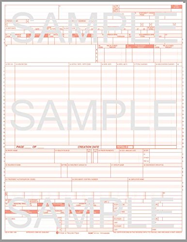 UB04 CMS 1450 Claim Form - 2500 Sheets/Pack - Medical Billing & Insurance Claims for Hospitals & Healthcare Providers