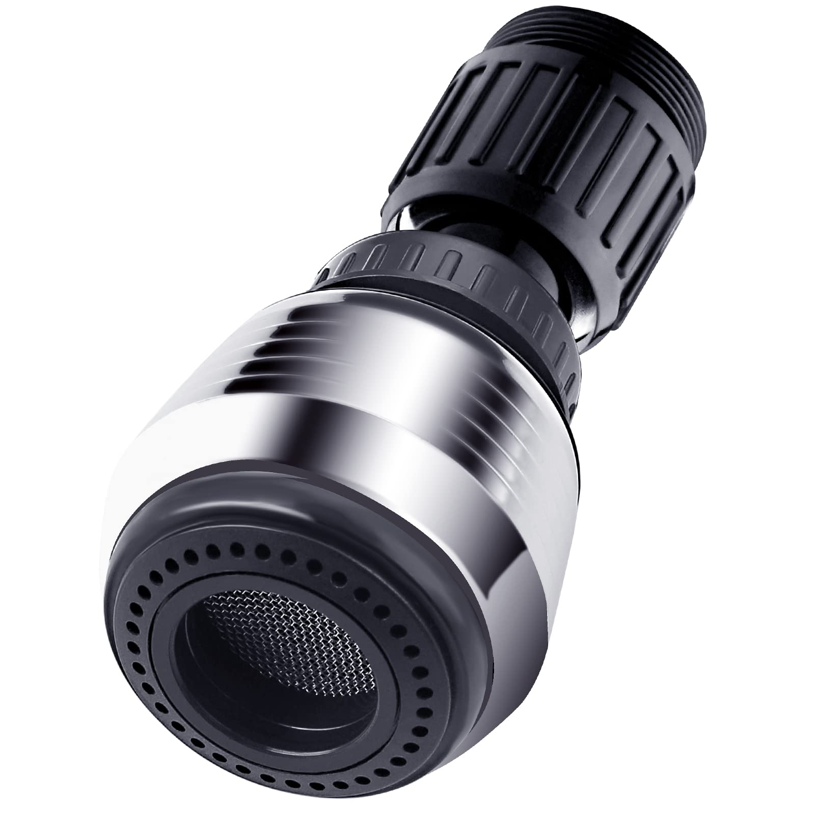 360° Rotatable Kitchen Faucet Spray Head - ABS Sink Sprayer with 2 Modes & 1.5 GPM Flow - Water Saving Aerator Nozzle for Dish Washing and Food Prep
