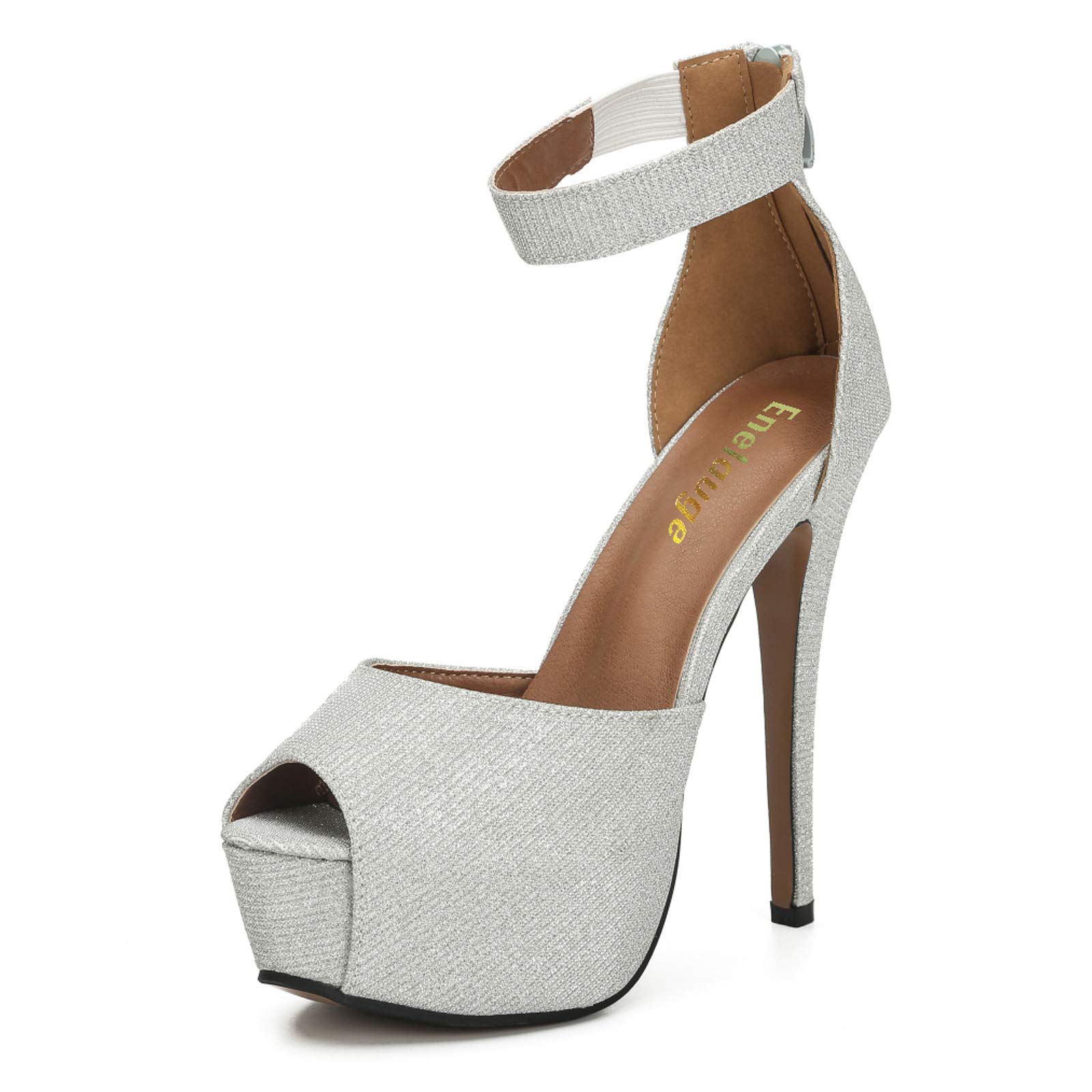 Sexy Women's Ankle Strap Peep Toe Buckle Platform Stiletto Heels Sandals for Wedding, Party & Evening Events - Comfortable High Heels for Prom, Date Night & Special Occasions