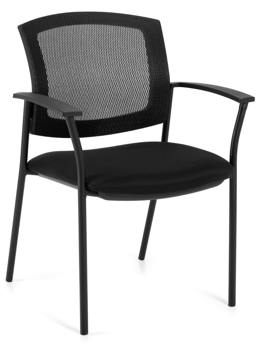 Mesh Back Guest Chair by Offices To Go (OTG2809) - Ergonomic Office Chair with Breathable Mesh Backrest, Adjustable Height & Swivel Base - Perfect for Home Office, Conference Rooms & Waiting Areas