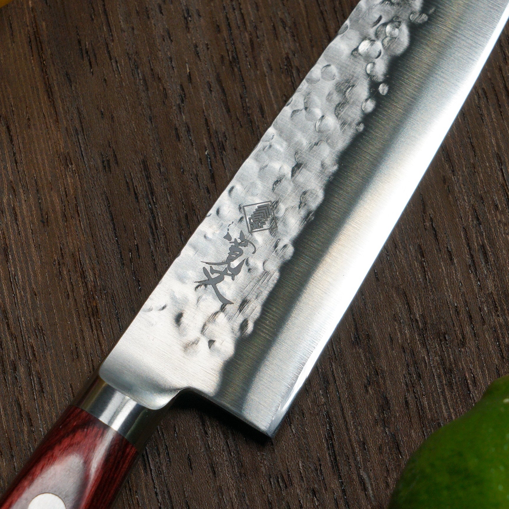 Premium Kanjo Hammered MV Steel Petty Knife 150mm with Bolster - Japanese Kitchen Knife for Precision Slicing, Fruit Cutting & Vegetable Prep - Perfect for Home Chefs & Professional Kitchens