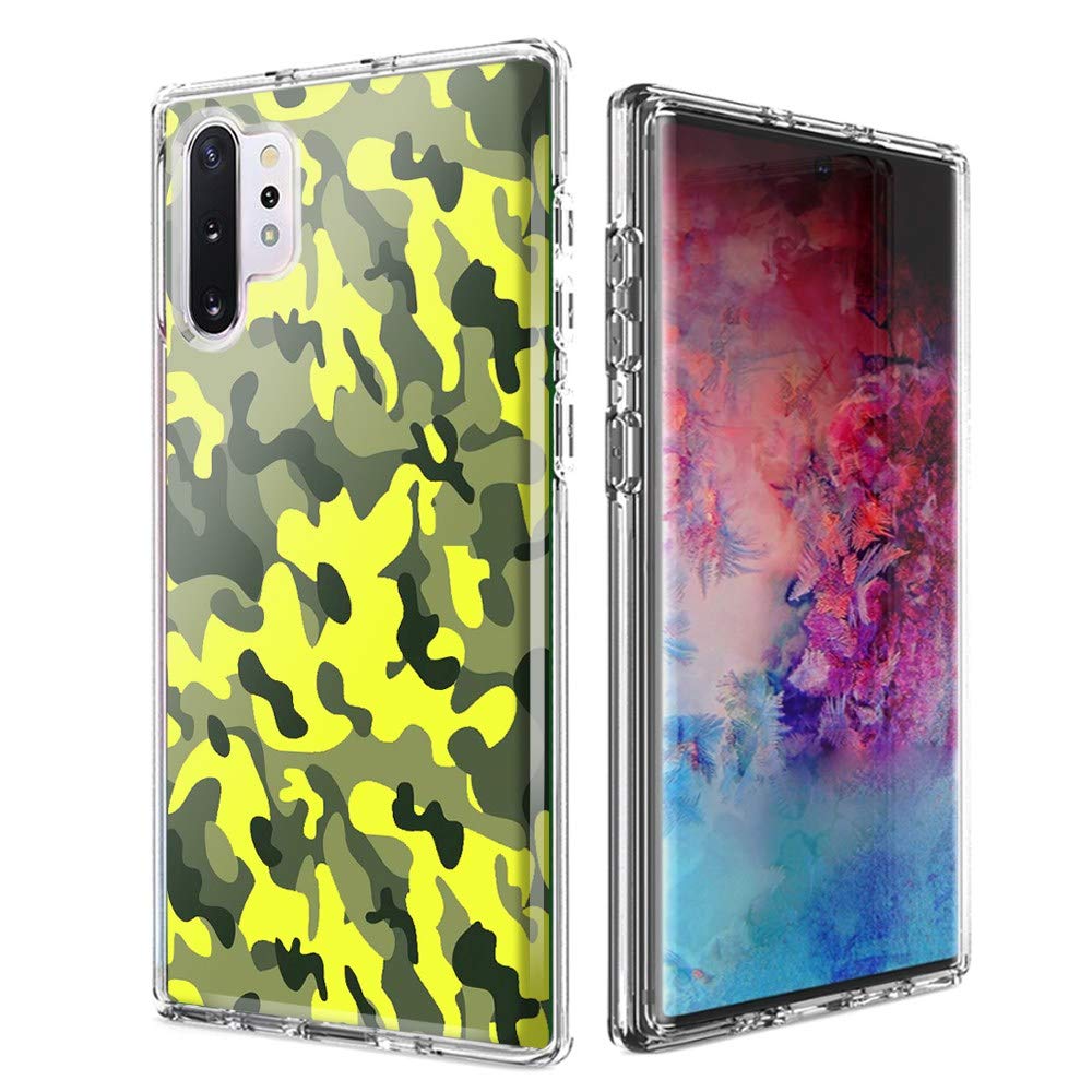 Samsung Galaxy Note 10 Plus Case - Camo Design Double Layer Cover for Outdoor Protection