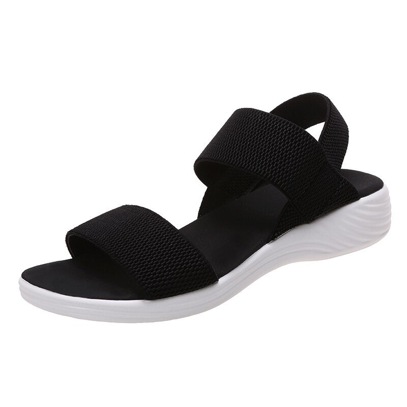 Lovevop Women's Wedge Heel Platform Sandals - Comfortable Elastic Band Beach Shoes for Summer, Outdoor & Christmas Gifts | Perfect for Vacation, Walking, and Casual Wear