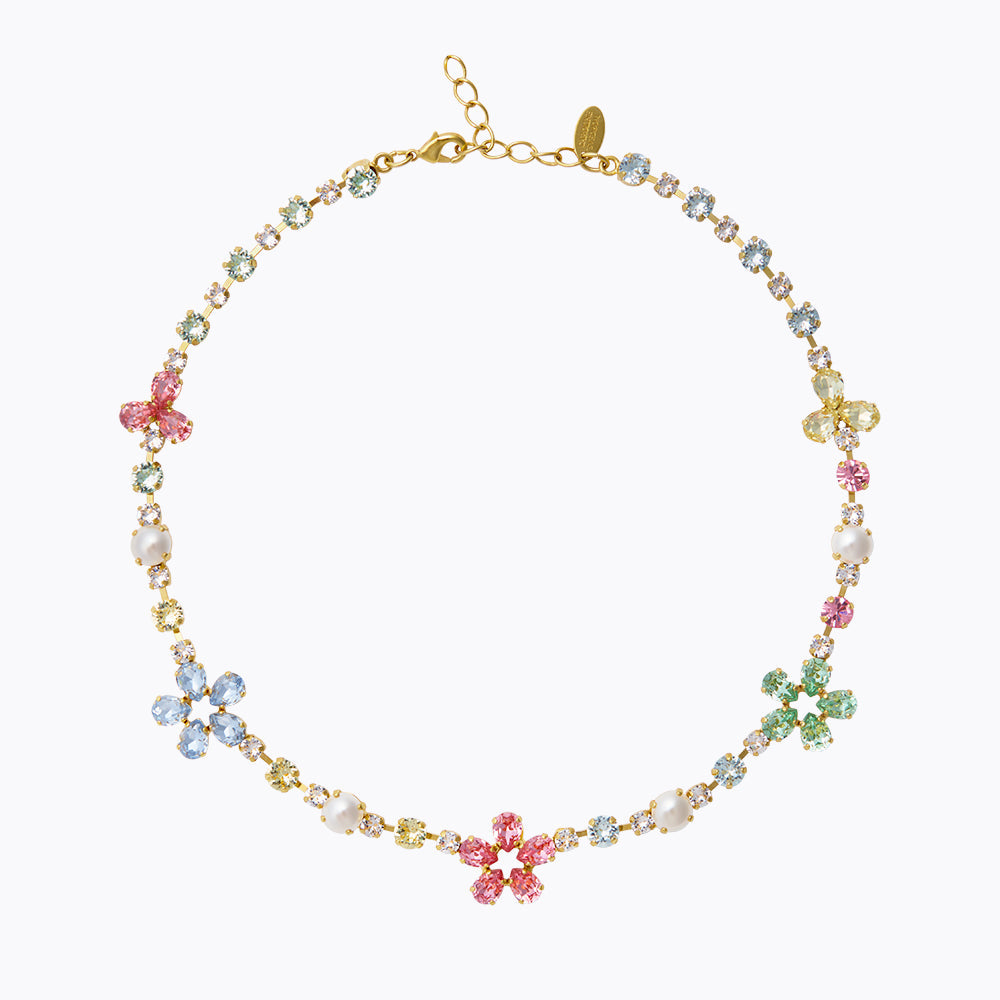 Elegant May Statement Necklace - Pastel Color Combination for Women | Perfect for Spring Outfits, Weddings & Special Occasions