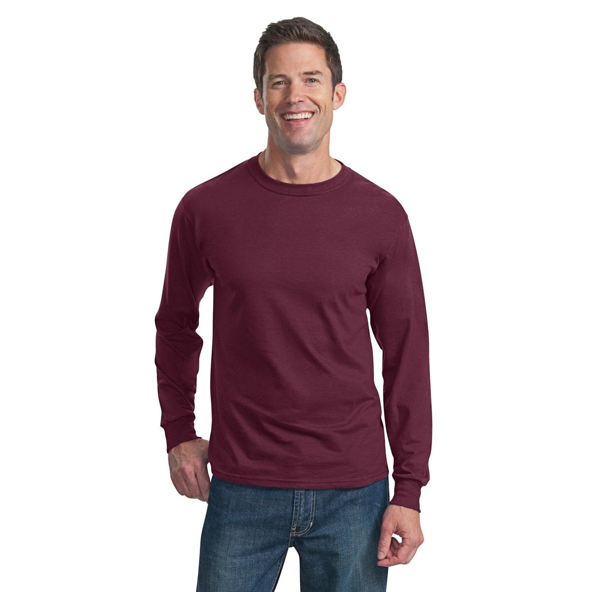 Fruit of the Loom Men's & Women's Ribbed Cuff Jersey T-Shirt - Soft Cotton Crewneck Tee for Casual Wear, Workout & Everyday Comfort