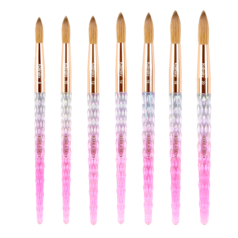 Pink Acrylic Makeup Brush Set - 12 Piece Professional Cosmetic Brush Kit for Foundation, Blending, Contouring | Perfect for Makeup Artists & Beginners | Home & Travel Use