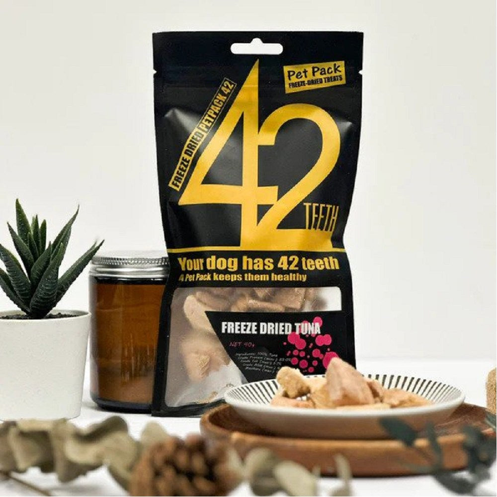 Premium 42 Series Freeze-Dried Tuna Dog Treats - High-Protein, Grain-Free Snacks for Training & Rewards - Perfect for Small, Medium & Large Breeds