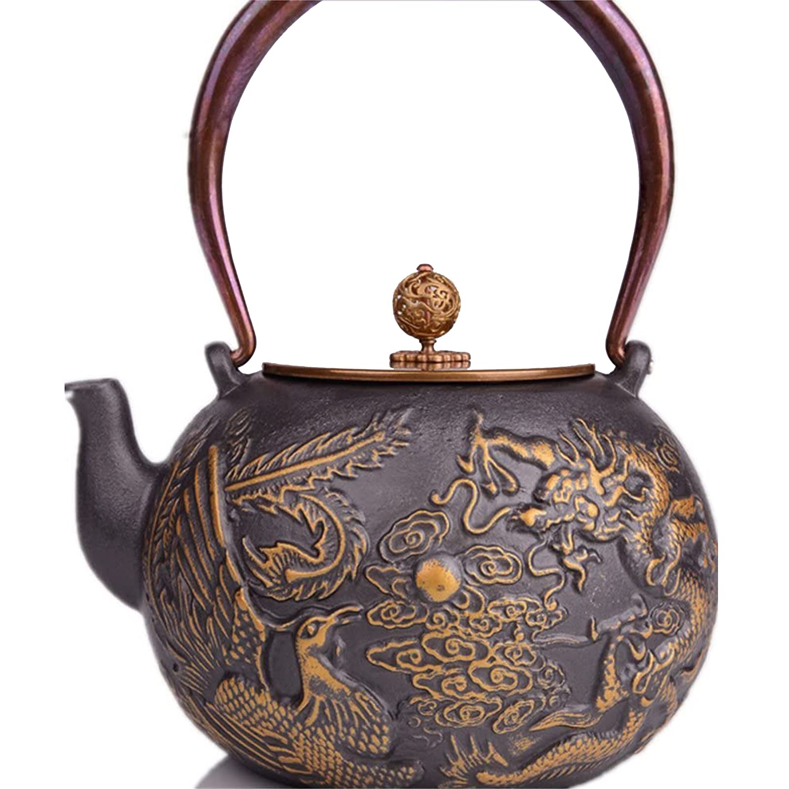 Premium Japanese Cast Iron Teapot with Removable Infuser - Traditional Tetsubin Tea Kettle Set for Loose Leaf Tea - Stovetop Safe Iron Teapot for Green Tea, Herbal Tea & Matcha - Perfect for Home Tea Ceremonies, Gift Giving & Japanese Tea Culture Enthusiasts