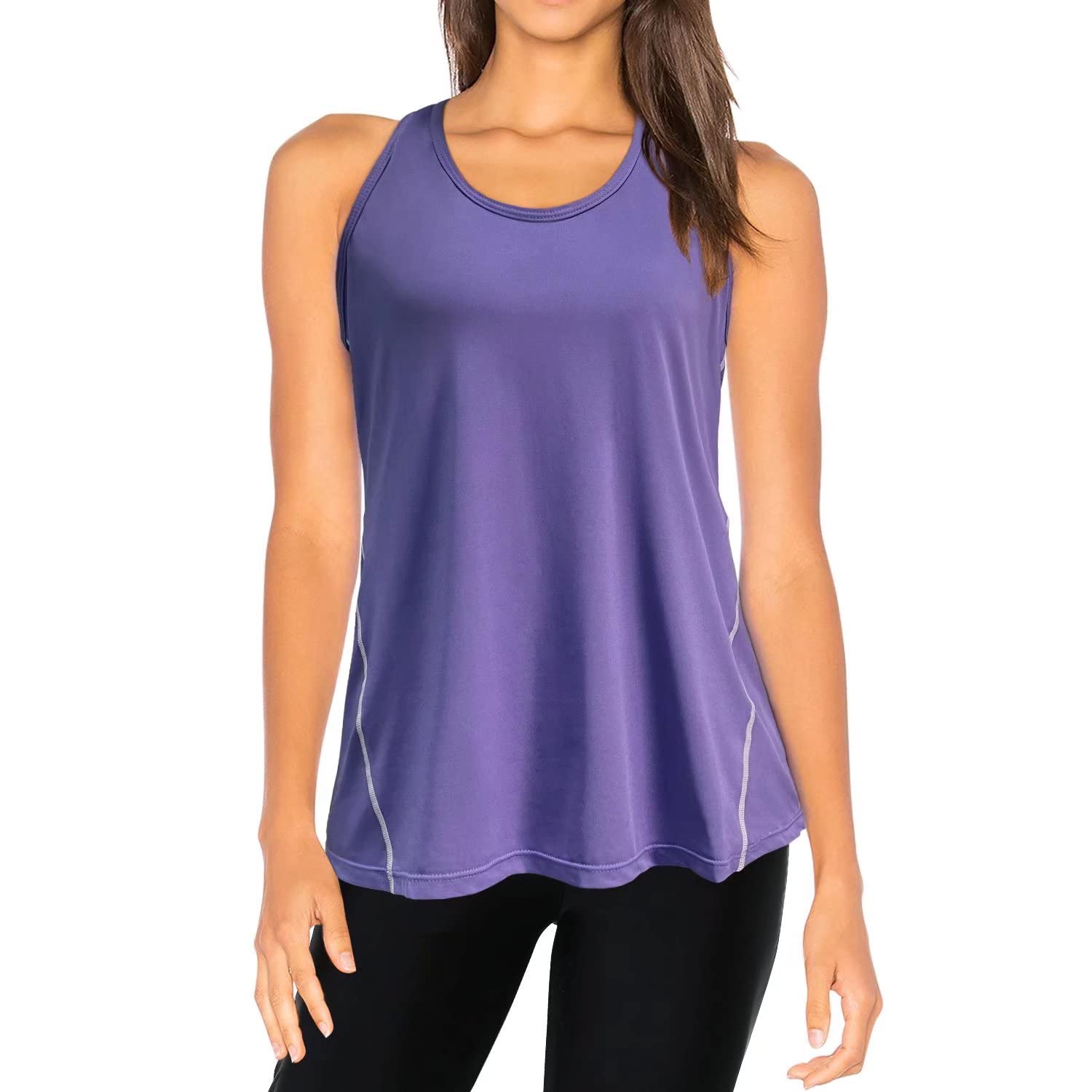 Women's Workout Tank Tops - Sleeveless Racerback Yoga Shirts for Running & Gym | HISOKOI Loose Fit Athletic Tops for Women | Perfect for Yoga, Fitness & Summer Workouts