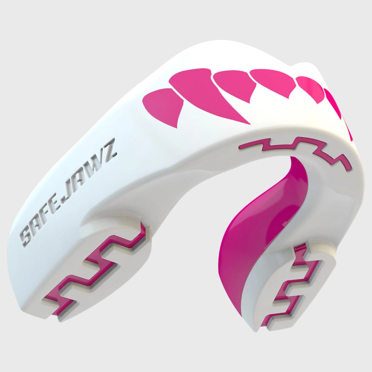 Safejawz Fangz White/Pink Mouthguard for Boxing, MMA & Sports - Custom Fit Teeth Protection for Adults & Youth - BPA-Free Dental Guard for Training & Competition