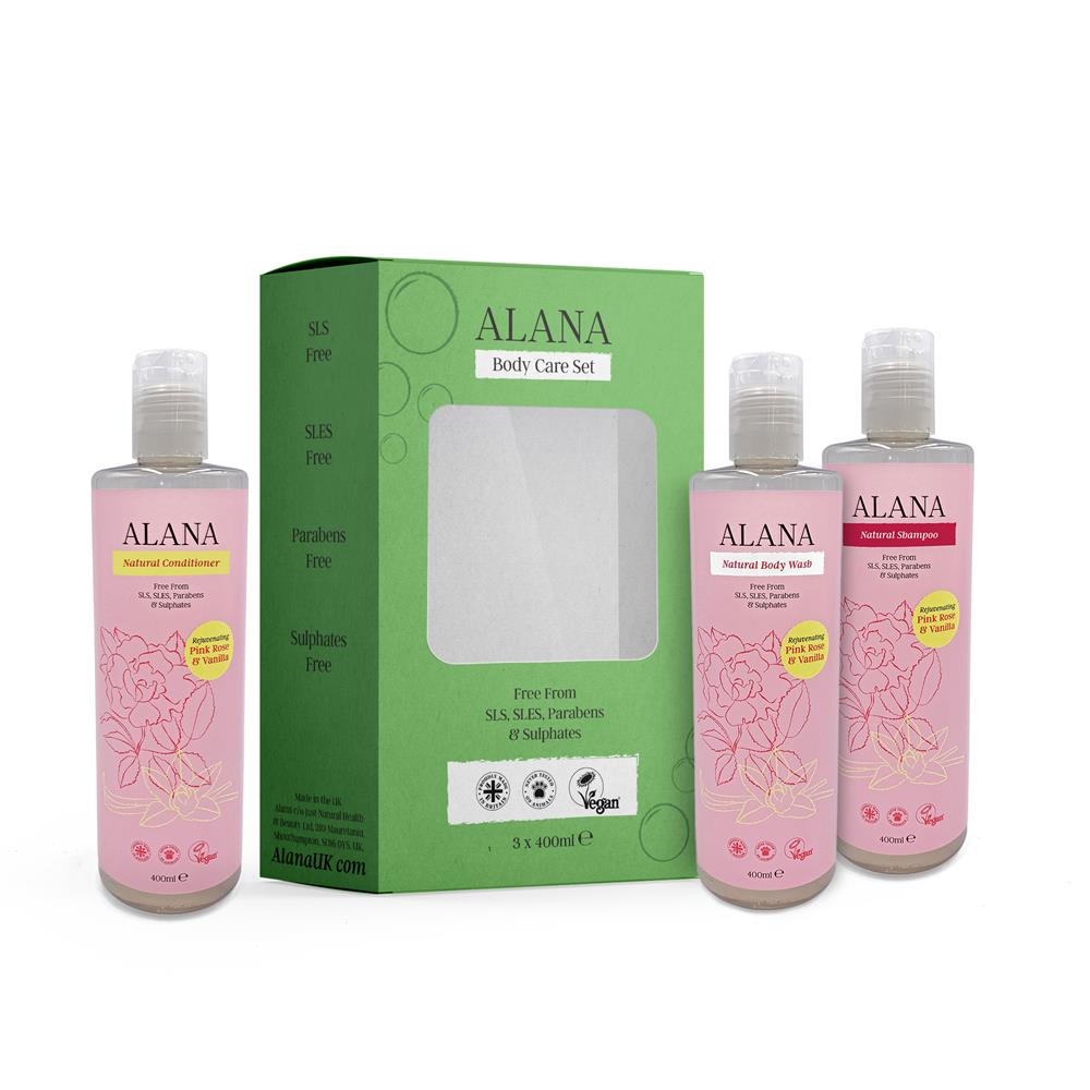 Alana Rose & Vanilla Body Care Gift Set - Moisturizing Body Lotion & Shower Gel - Perfect for Spa Day, Self Care & Romantic Gifts