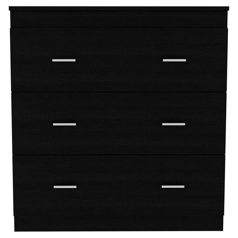 FM FURNITURE Burlington 3-Drawer Dresser for Bedroom - Solid Wood Chest of Drawers with Smooth Gliding Drawers, Perfect for Bedroom Storage & Organization