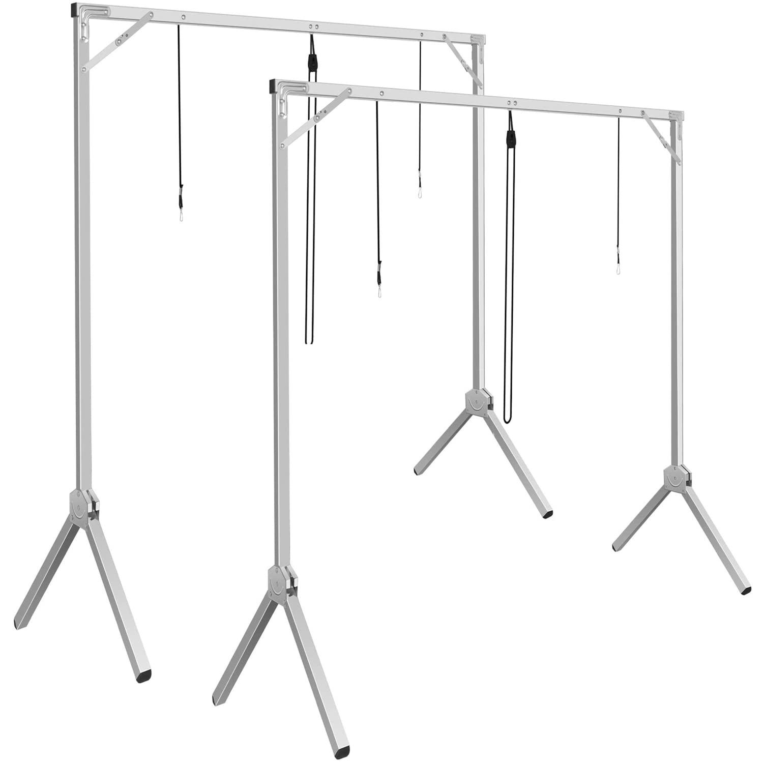 iPower 4 Feet Foldable Grow Light Stand Rack for Seed Starting & Plant Propagation - 2 Pack (No LED Tube Included) - Perfect for Indoor Gardening, Hydroponics & Greenhouse Use