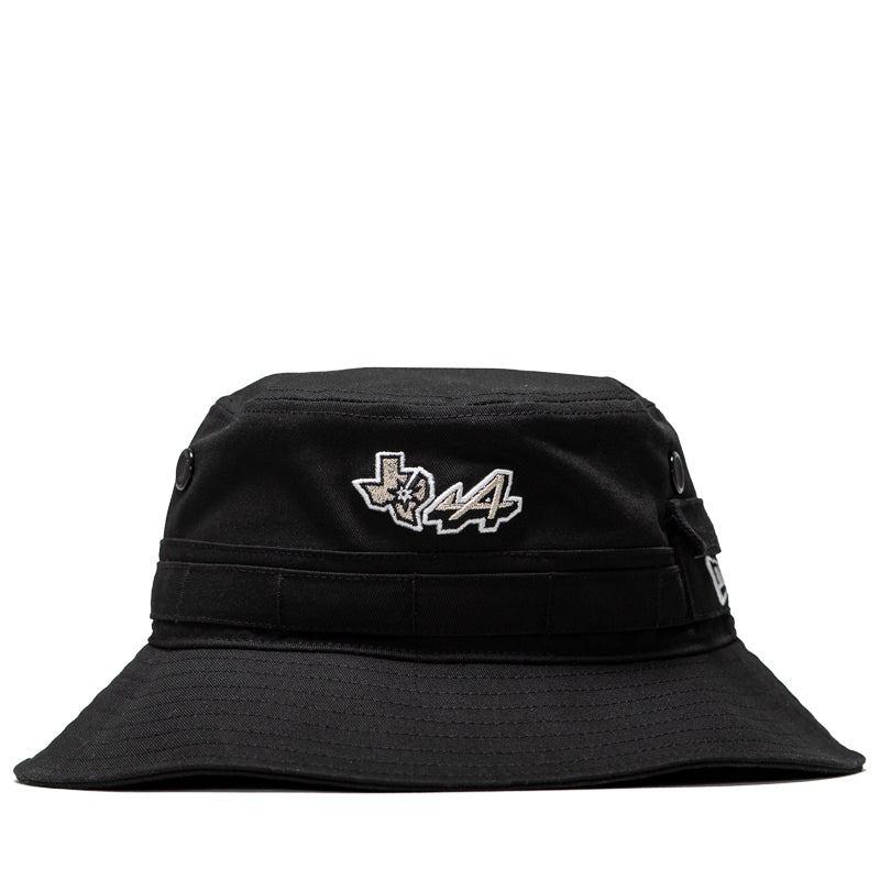 New Era Alpine x San Antonio Spurs Austin Adventure Bucket Hat - Black | NBA Team Logo Outdoor Sun Hat for Hiking, Fishing & Summer Activities
