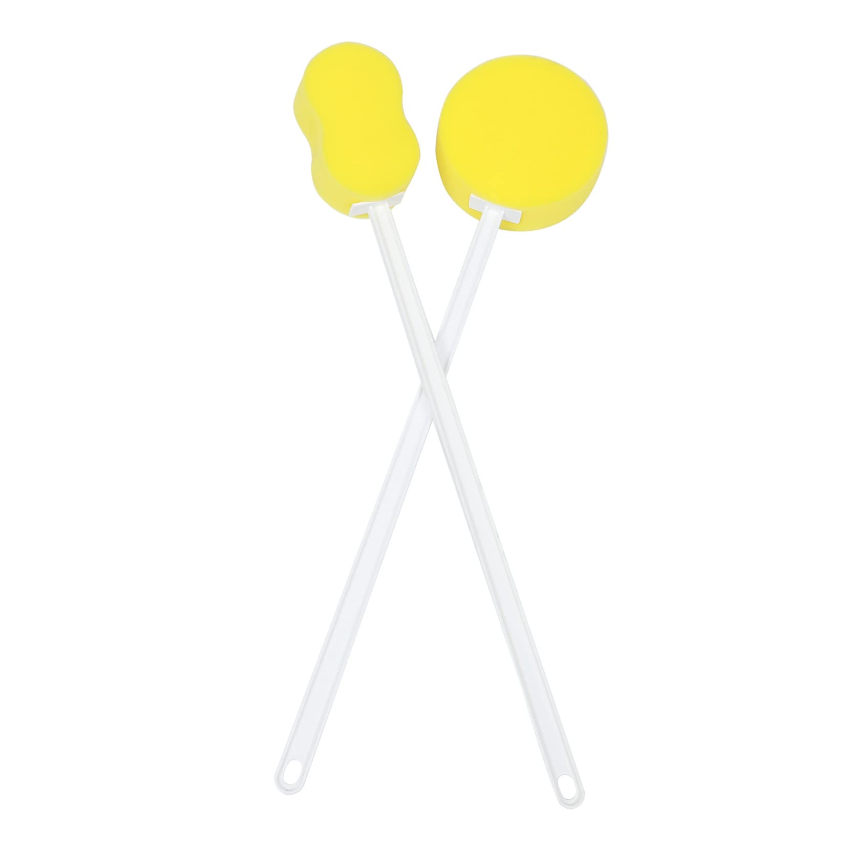 Healifty 2-Pack Silicone Body Scrub Brush - Exfoliating Shower Brush with Long Handle for Back Cleaning, Bath Massage & Skin Care - Perfect for Spa, Home Use & Gift Ideas