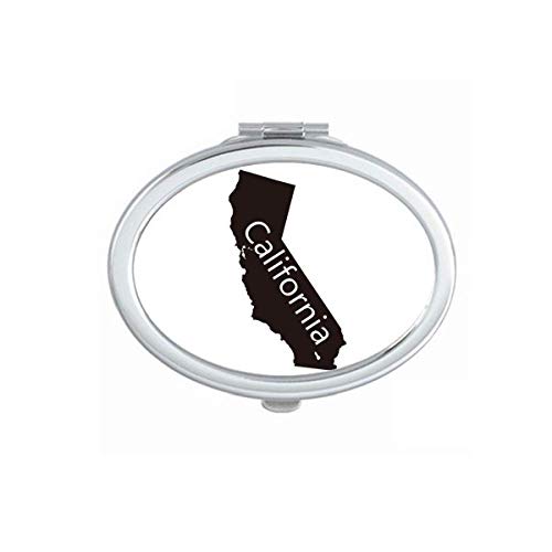 DIYthinker California Map Outline Mirror - Portable Folding Double-Sided Makeup Mirror with US State Design - Perfect for Travel, Vanity & Home Decor
