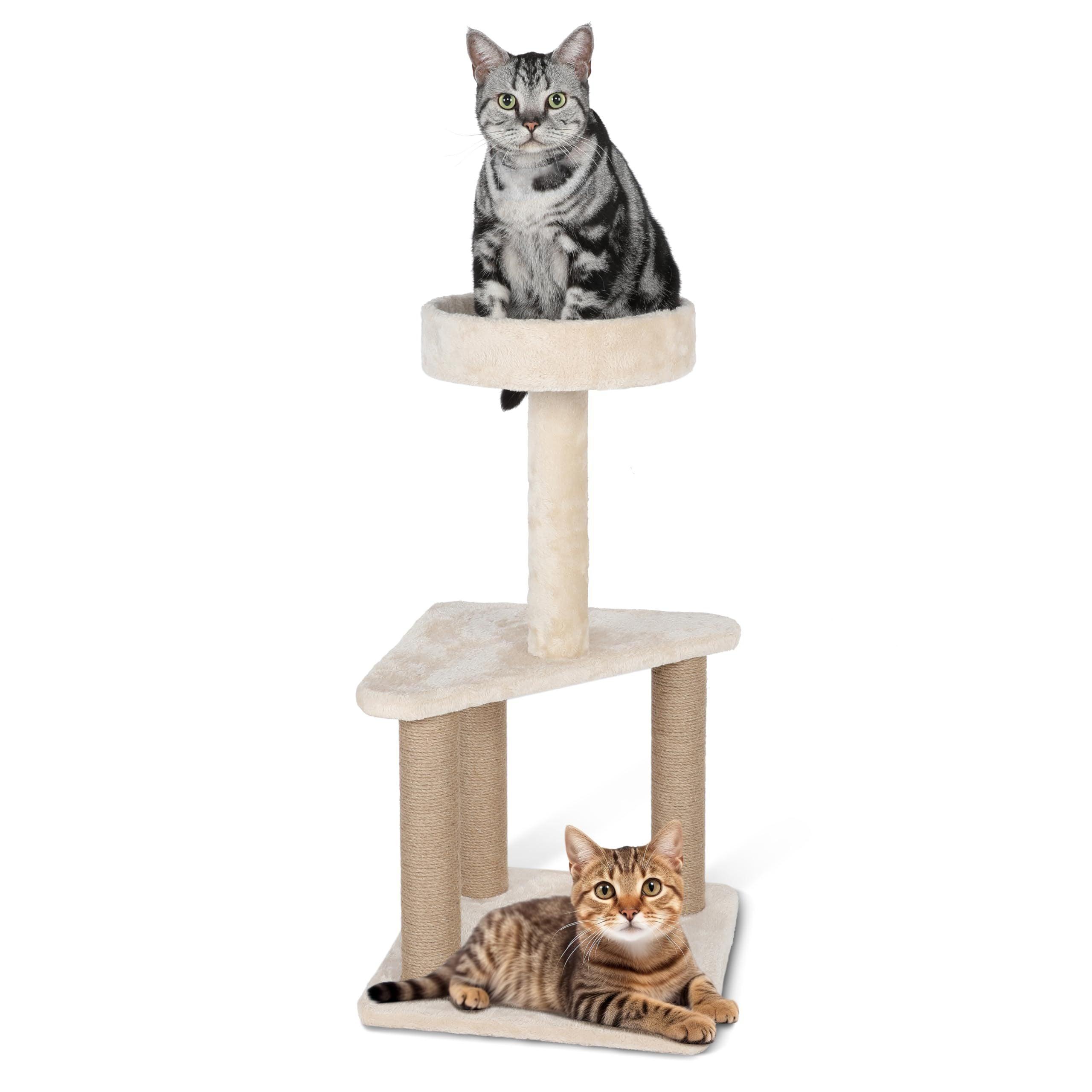 31.8 Inch Cat Tree with Sisal Scratching Post & Plush Perches - Sturdy Cat Tower for Indoor Cats, Furniture Protector (15.7