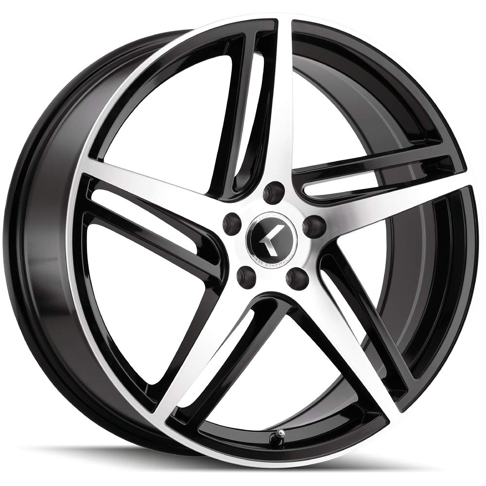MILANO 18x8 Inches Black Machined Face Aluminum Wheel - 5x5 Bolt Pattern, 40mm Offset - Perfect for Trucks, SUVs, and Off-Road Vehicles