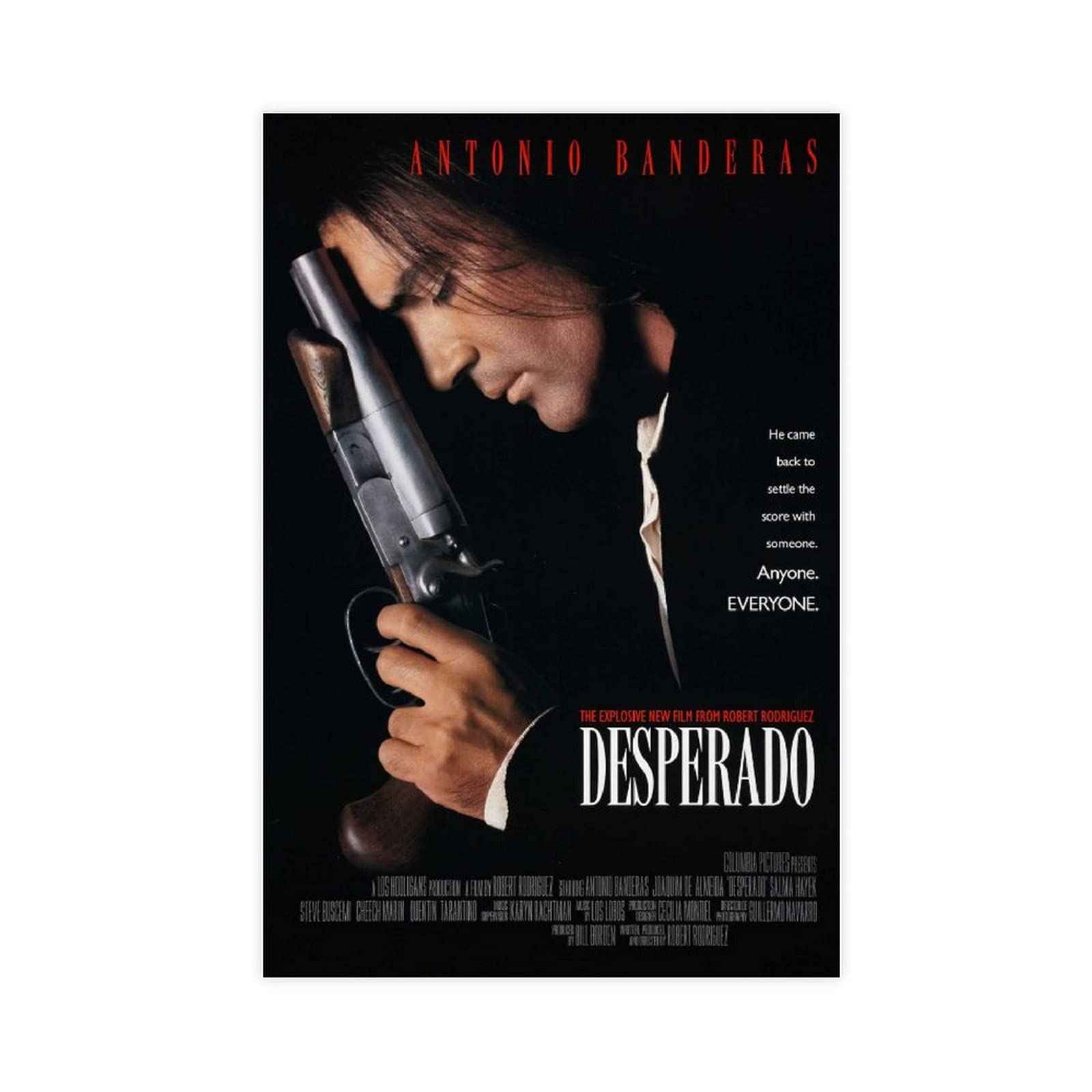 Desperado Movie Poster Canvas Print - 12x18 Inch (30x45cm) Unframed Wall Art for Bedroom, Office & Man Cave Decor - Perfect Gift for Film Lovers & Western Fans