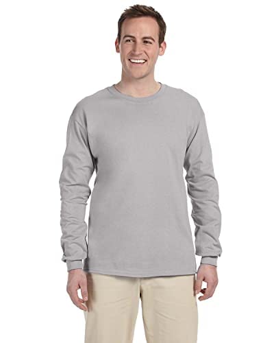 Fruit of the Loom Men's 100% Cotton Long Sleeve T-Shirt - Soft Comfortable Crewneck Tee for Casual Wear, Work & Everyday Outfits