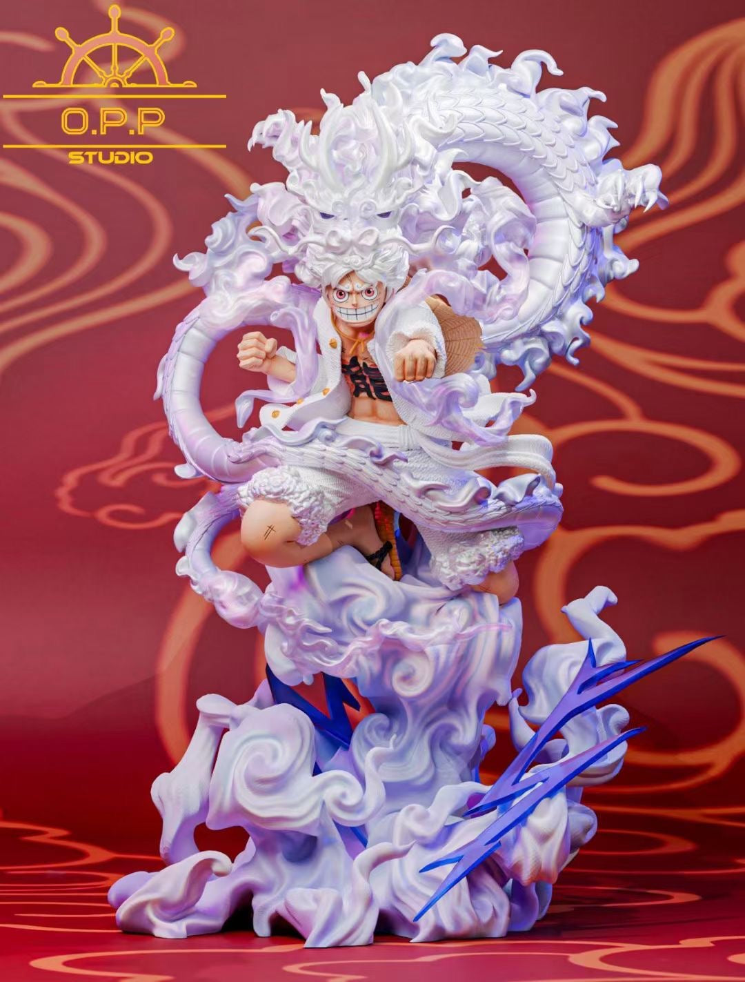 OPPS Studio Dragon Year Nika Luffy One Piece Anime Figure - Perfect for Anime Collectors, Home Decor, and Gift Giving