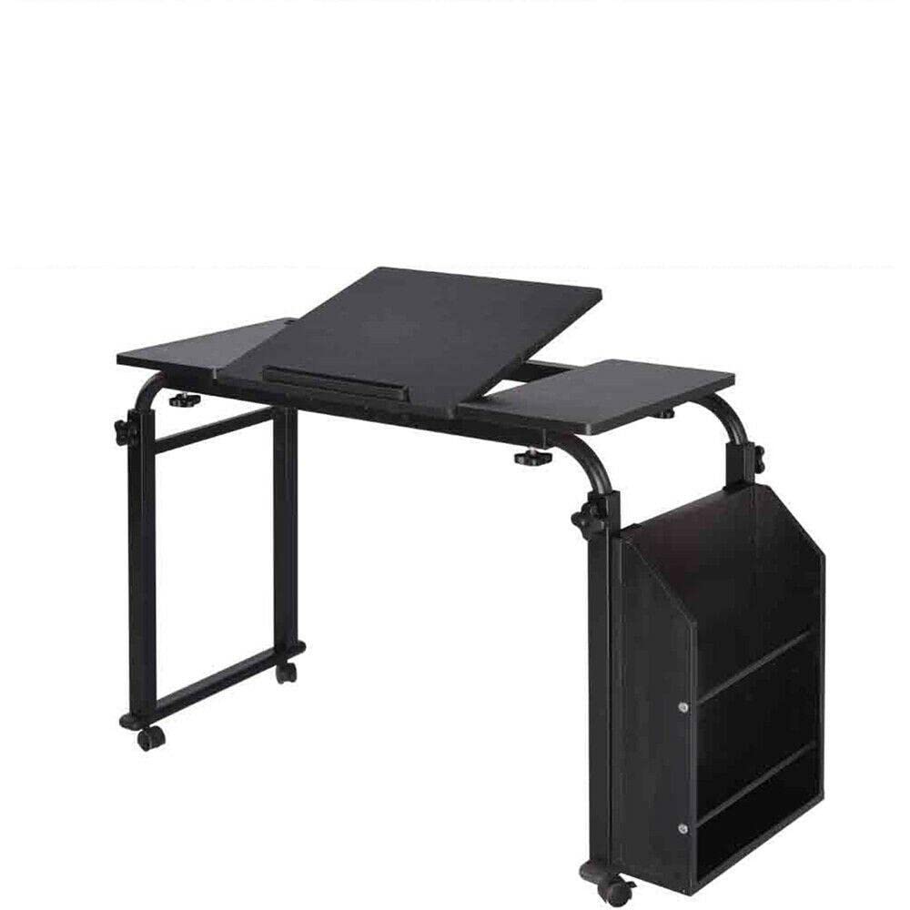 Adjustable Height Mobile Laptop Stand - Rolling Computer Desk for Home Office, Gaming & Workstation - Portable Standing Desk with Wheels for Ergonomic Workspace (Ideal for Small Spaces, Remote Work & Office Use)