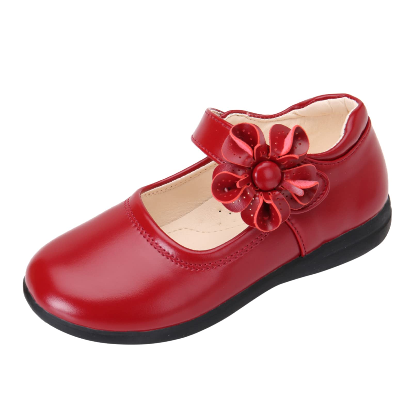 Gaoqi Toddler Jelly Sandals - Soft Leather Flower Shoes for Baby Girls, Perfect for Dance & Play