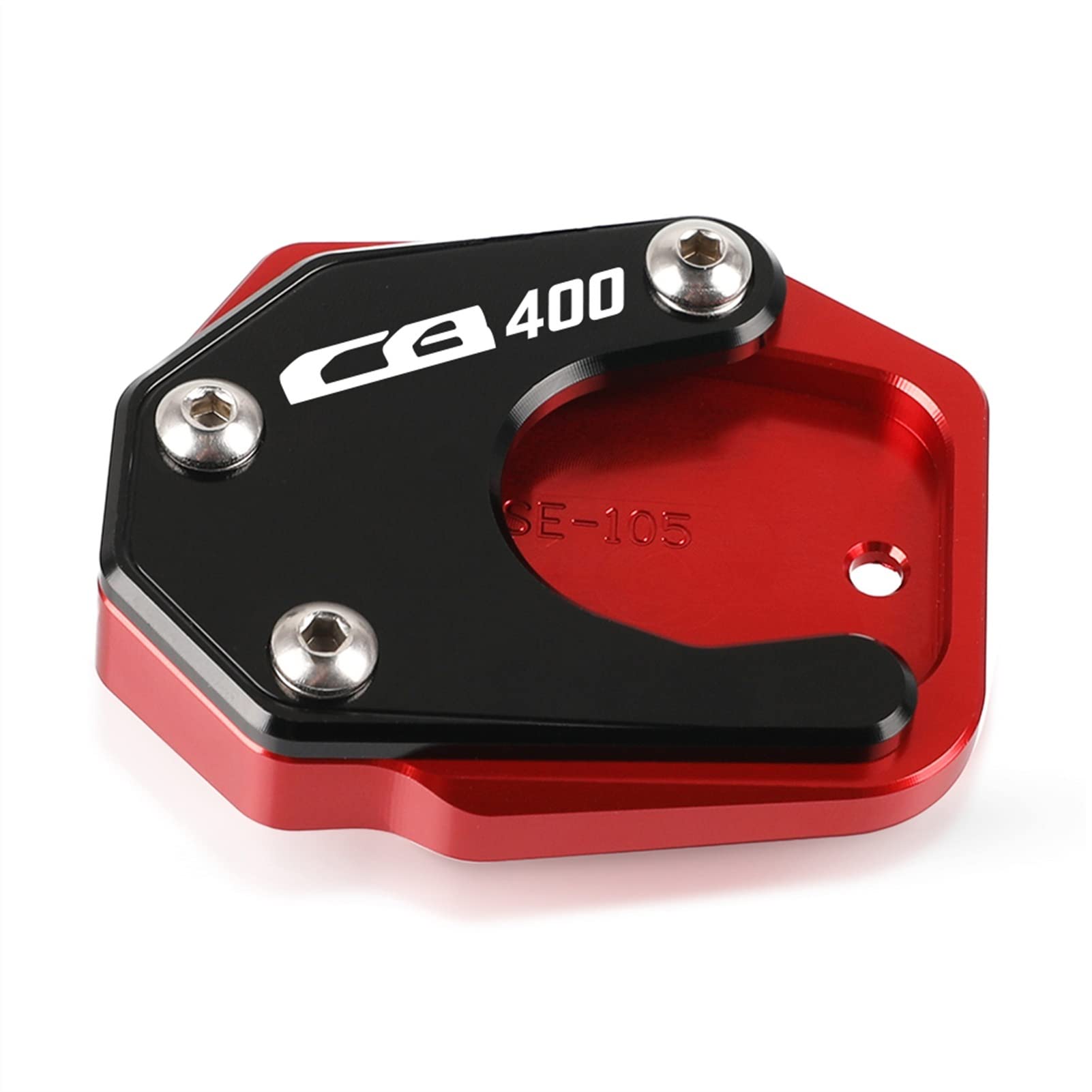 DYKD Motorcycle Kickstand Foot Extension Pad - Heavy Duty Side Stand Support Plate for Honda CB400 (2008-2012) | Enhances Stability on Soft Ground & Uneven Surfaces