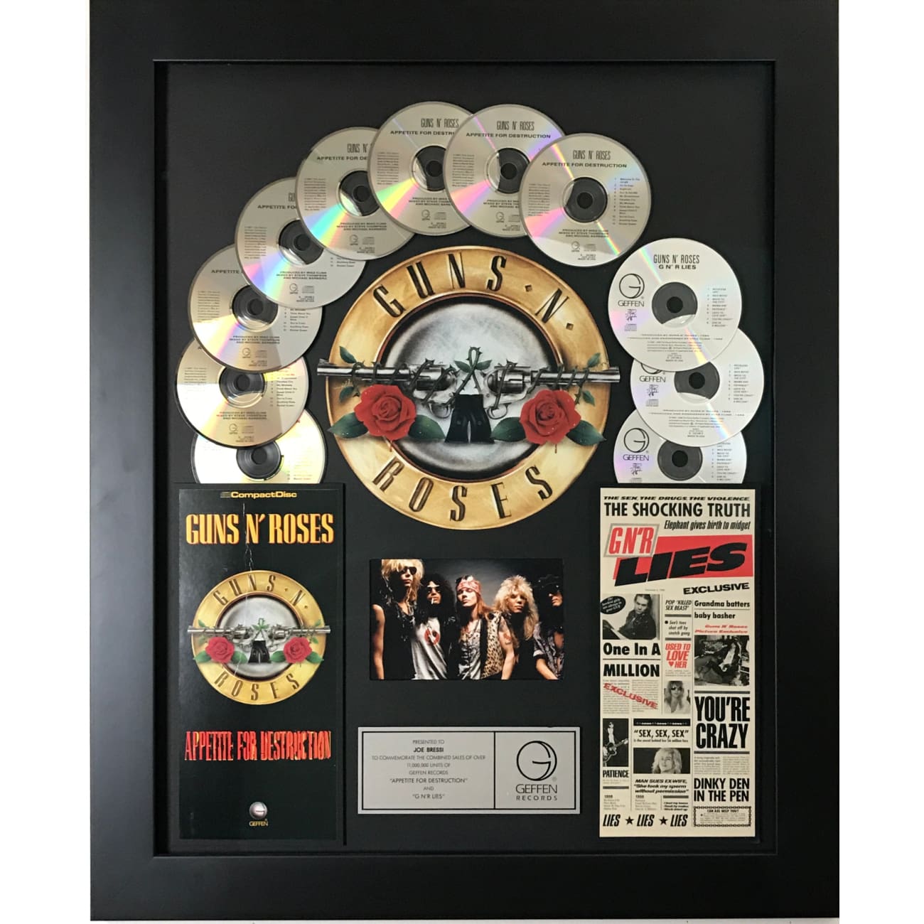 Guns N' Roses Appetite For Destruction & GNR Lies Combo - Geffen Records Award Winning Album Set - Perfect for Rock Music Fans & Vinyl Collectors