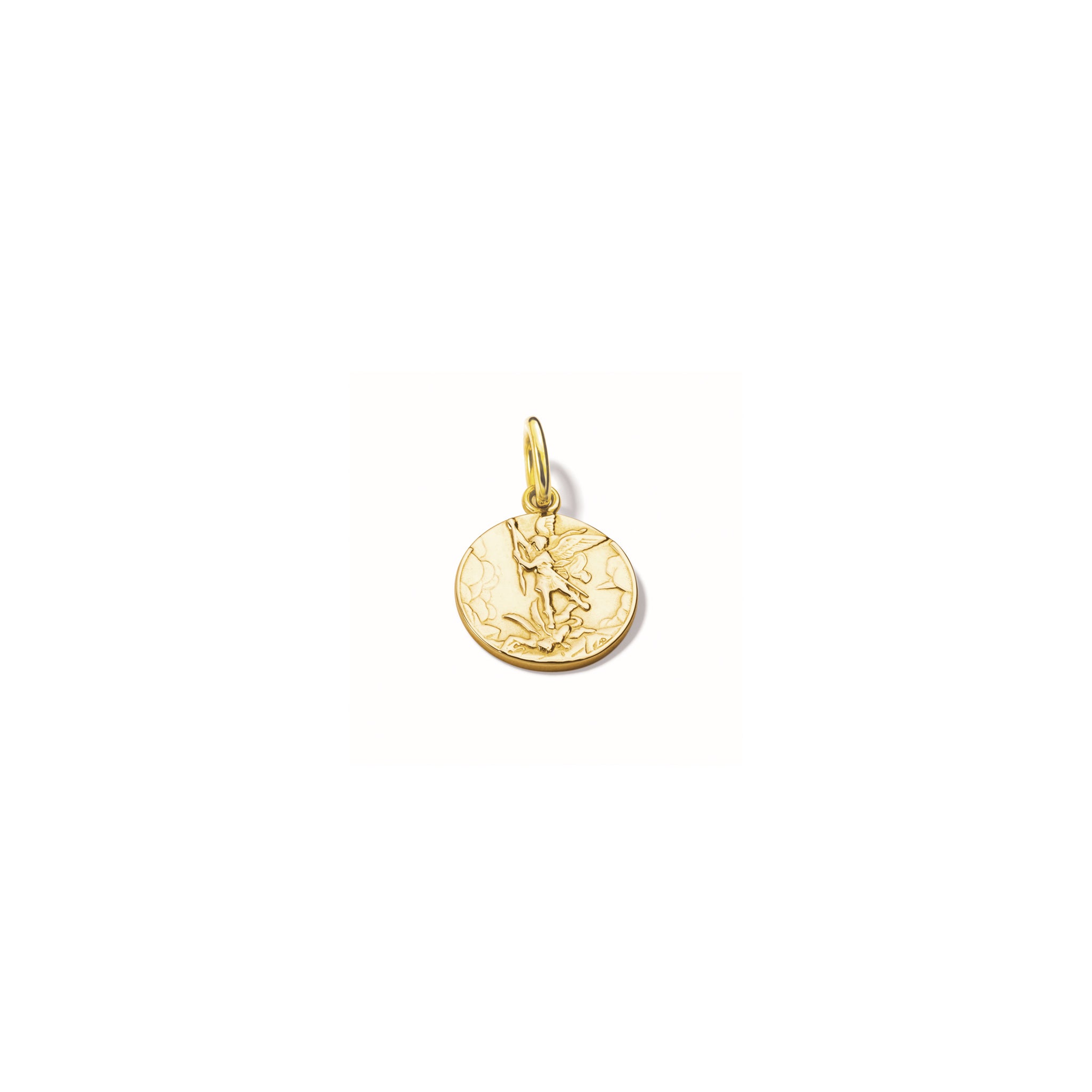 St. Michael Necklace Pendant in 14K Yellow Gold - Religious Jewelry for Protection & Faith - Perfect for Gifts, Daily Wear & Special Occasions