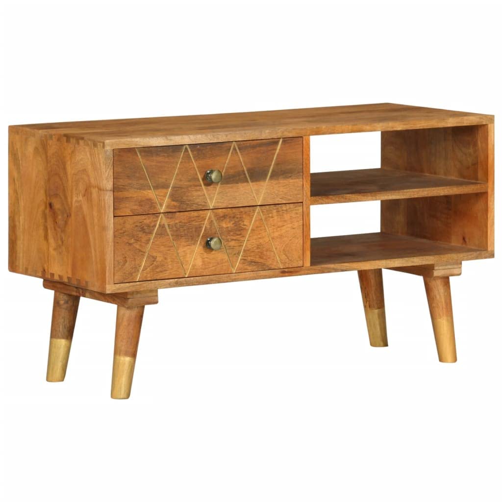Modern Farmhouse TV Stand with Storage - 33.5