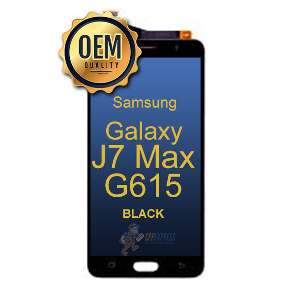Samsung Galaxy J7 Max G615 (2017) LCD Touch Screen Digitizer Assembly - No Frame - Black Replacement Part for DIY Phone Repair | Compatible with Home, Office & Travel Use