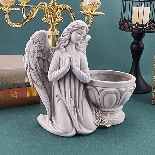 VELIHOME Angel Garden Ornament - Resin Succulent Flower Pot & Plant Holder for Indoor/Outdoor Decor - Perfect for Garden, Courtyard, Patio, and Home Décor