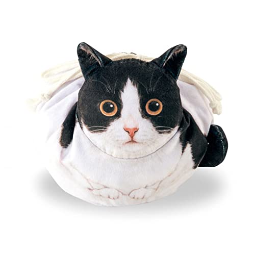 Funny Cat Cosmetic Bag Drawstring - Cute Kitties Makeup Toiletry Pouch for Travel, Coin Purse & Stationery Organizer - Perfect Cat Lover Gift (White & Black Cat) - Great for Travel, Home Decor & School Supplies