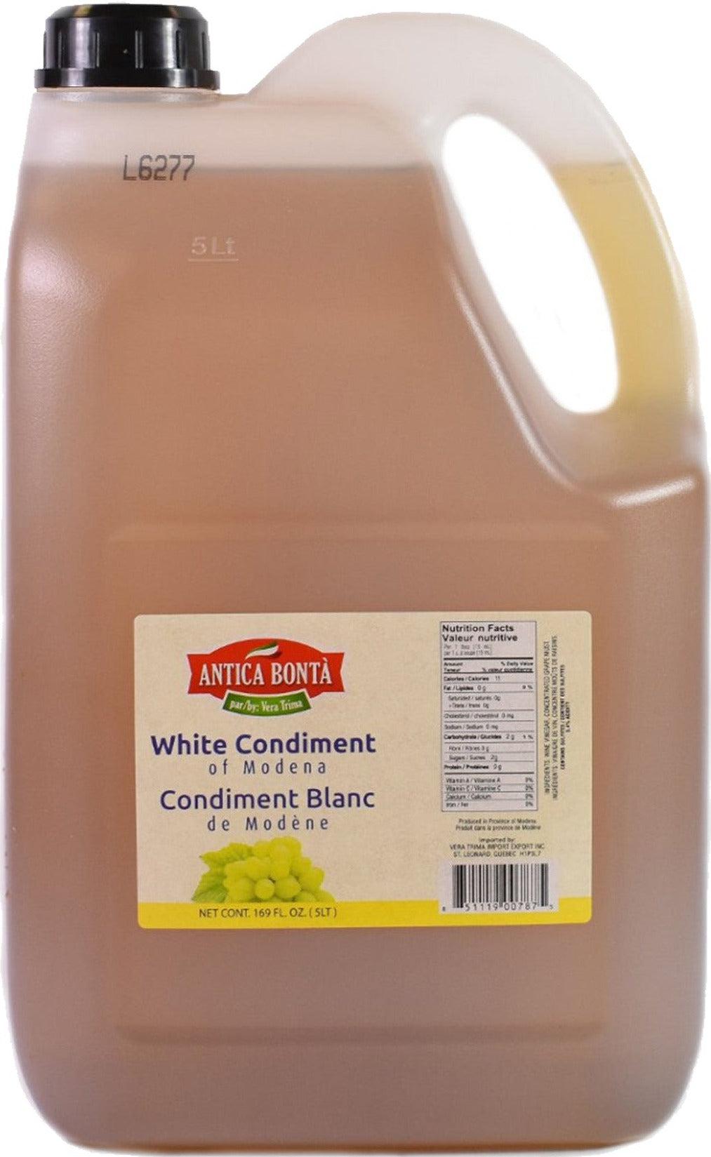 Antica Bonta Premium White Vinegar - Organic, All-Natural Condiment for Salads, Cooking & Pickling