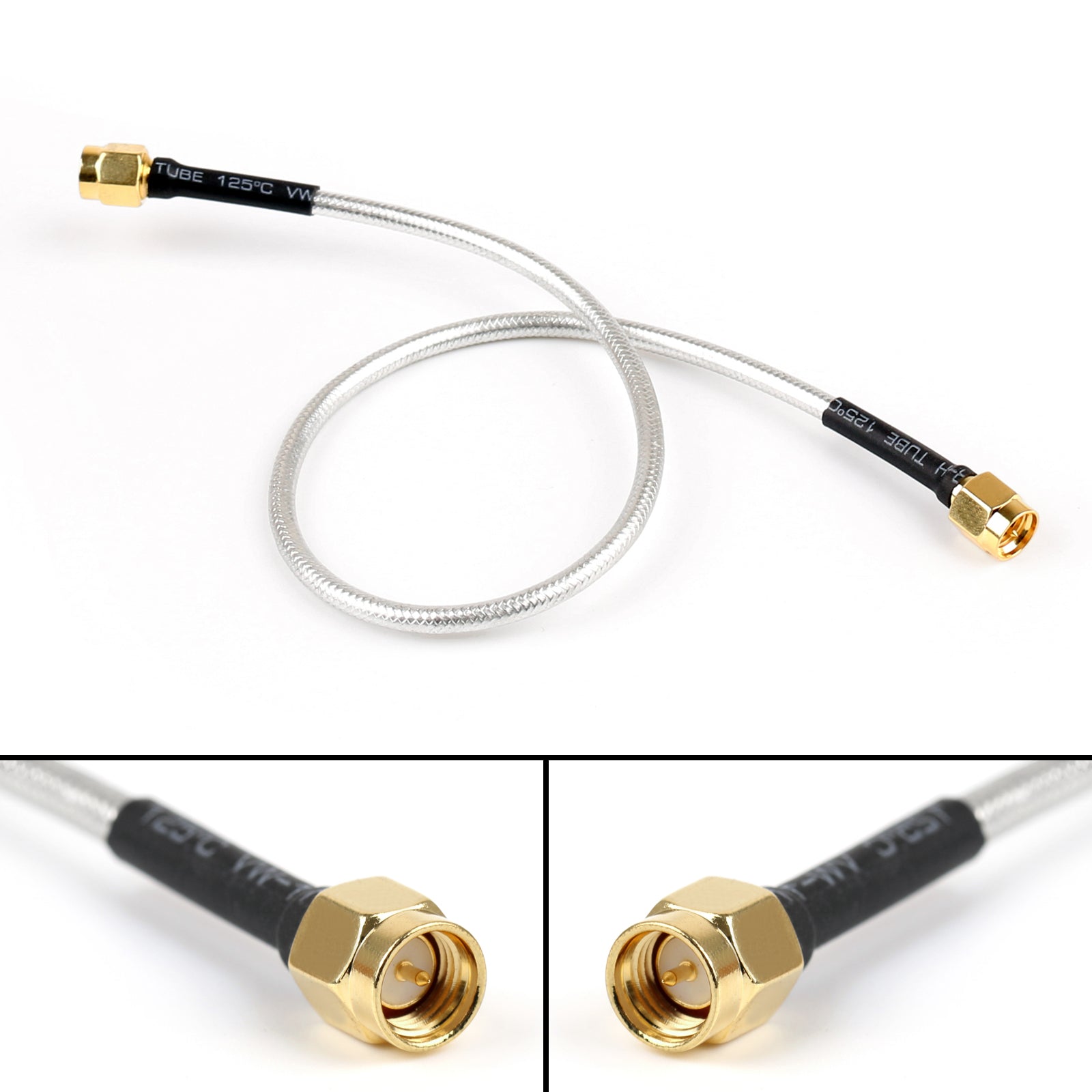 10Pcs SMA Male to SMA Male RF Extension Coax Pigtail Semi Rigid Cable RG402 30cm - High Frequency Connector for Ham Radio, WiFi Antenna, GPS & Drone Applications