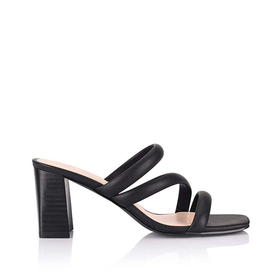 NaeNae Women's Block Heel Sandals - Comfortable Chunky Heel Open Toe Shoes for Summer, Party & Wedding | Black