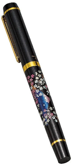 Yamanaka Maki-e Urushi Lacquer Fountain Pen - Handcrafted Japanese Art with Mt. Fuji & Cherry Blossom Design | Luxury Writing Instrument for Collectors, Gifts & Calligraphy