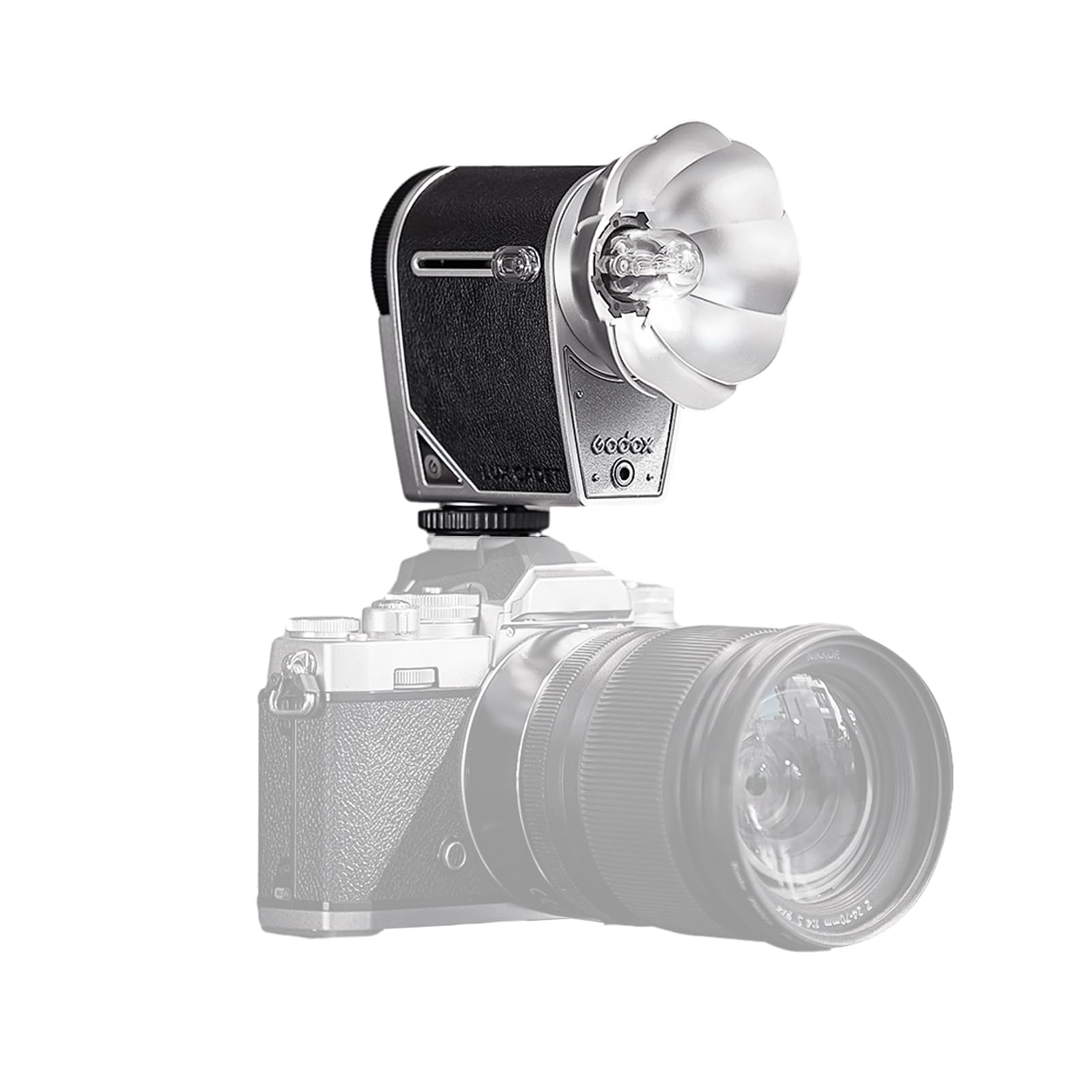 HUIOP Lux Cadet Camera Flash GN10 - 6200K±300K Color Temperature, Auto & Manual Flash Modes, 1/1-1/64 Power, 28mm Focal Length - Compatible with Canon Film Hot-Shoe Cameras - Perfect for Portrait, Wedding, and Studio Photography