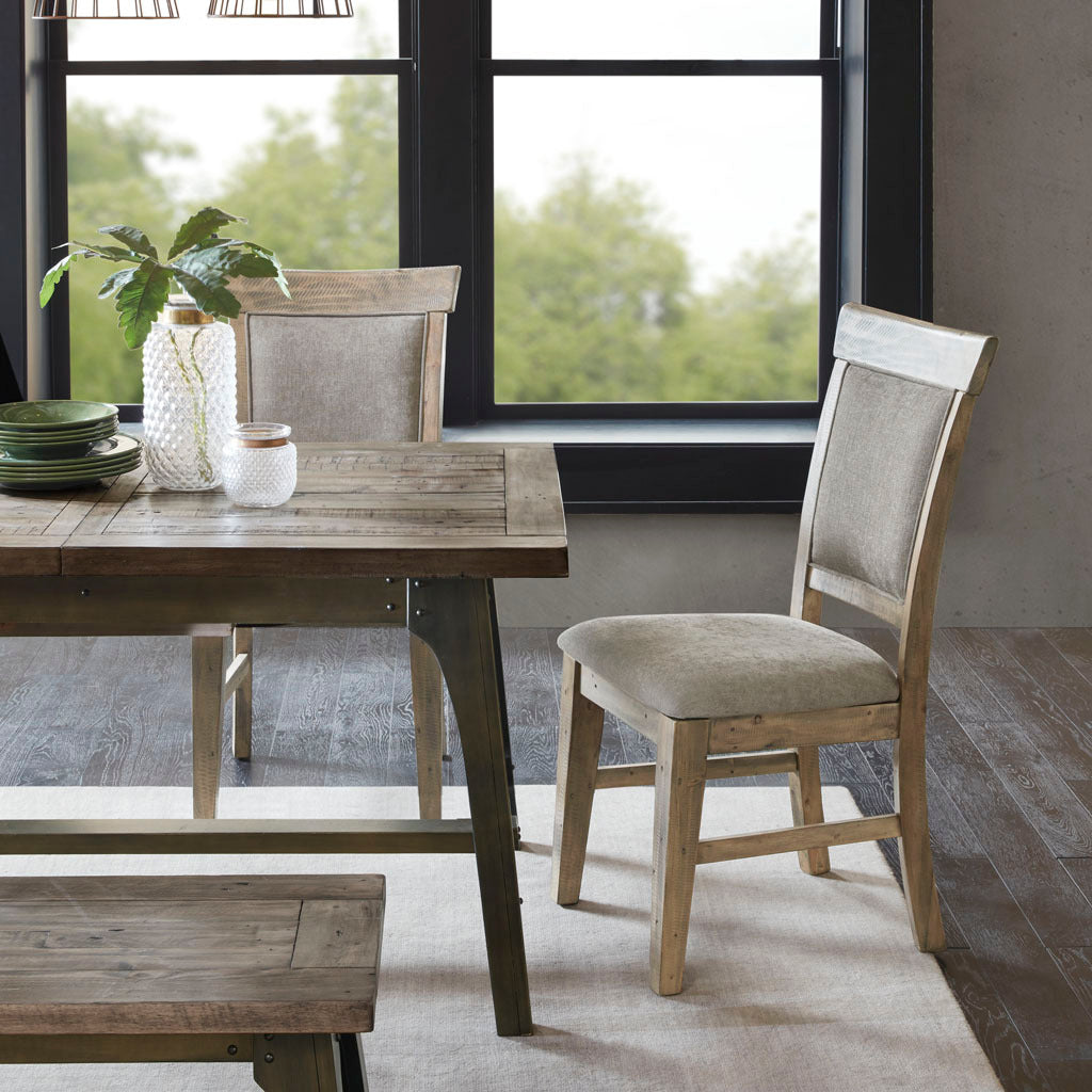 Modern Dining Side Chairs Set of 2 - Sturdy Wooden Kitchen Chairs with Padded Seats - Perfect for Dining Room, Breakfast Nook, or Small Space Decor