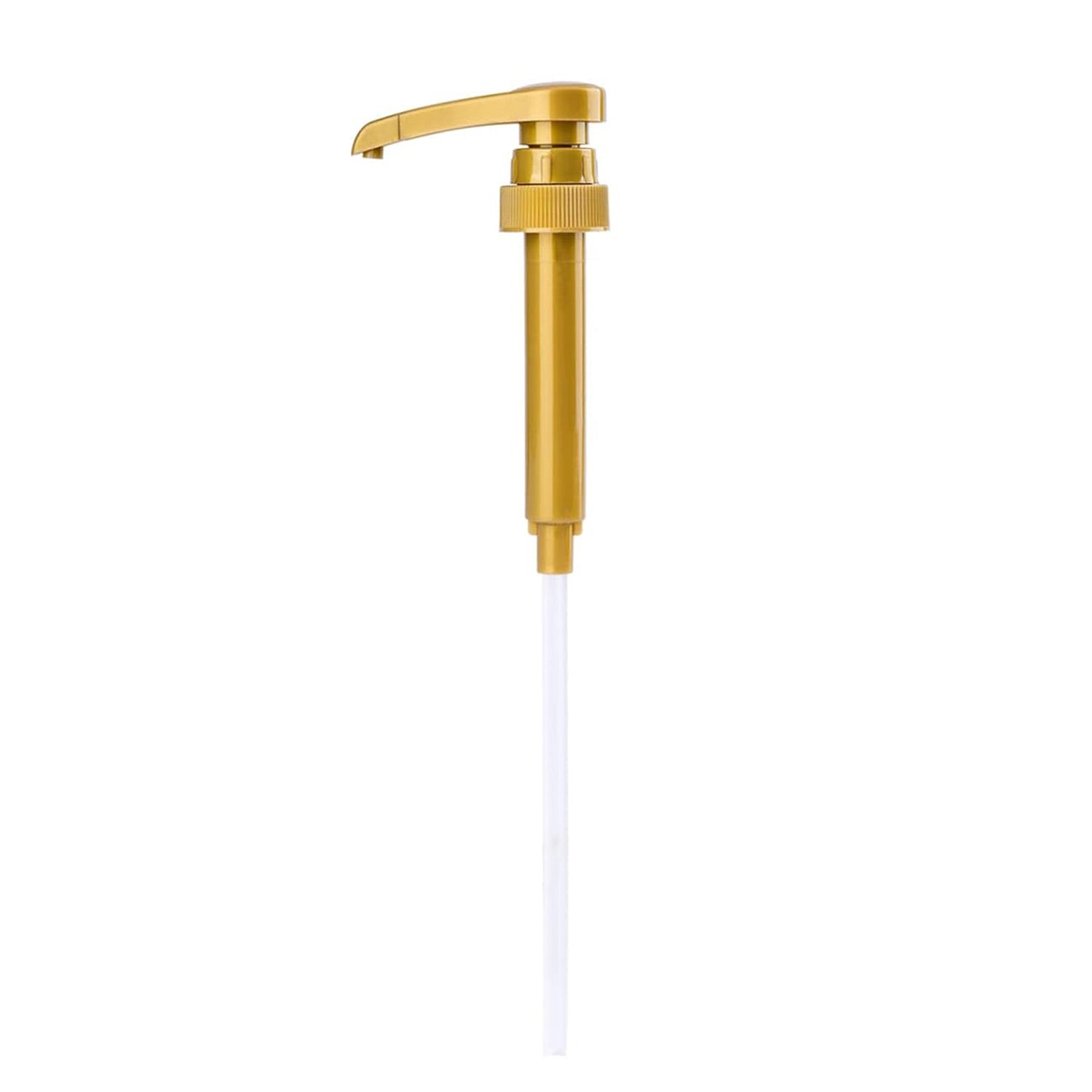 Torani & DaVinci 750ml Syrup Pump in Gold - Perfect for Coffee Shops, Bars, and Home Use