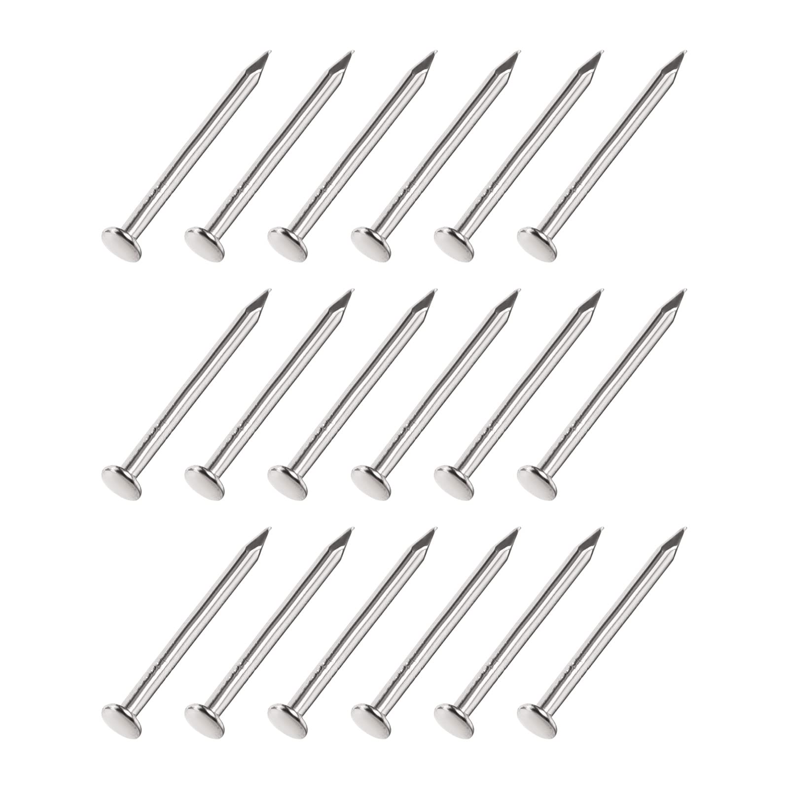 METALLIXITY 500pcs Small Nails (1.4x13mm) - Carbon Steel Tiny Hardware Nails for Woodworking, DIY Projects & Home Repairs - Silver Tone Finish - Perfect for Furniture Assembly, Picture Hanging & Crafting