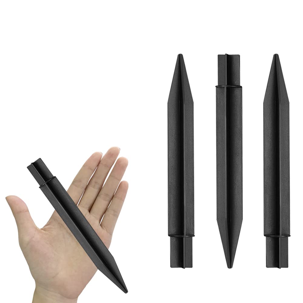 3-Pack Plastic Ground Spikes Stakes for Solar Torch & Garden Lights - 8.26 Inch ABS Replacement Stakes for Pathway Lighting | Perfect for Outdoor Landscape, Yard Decor & Walkway Illumination