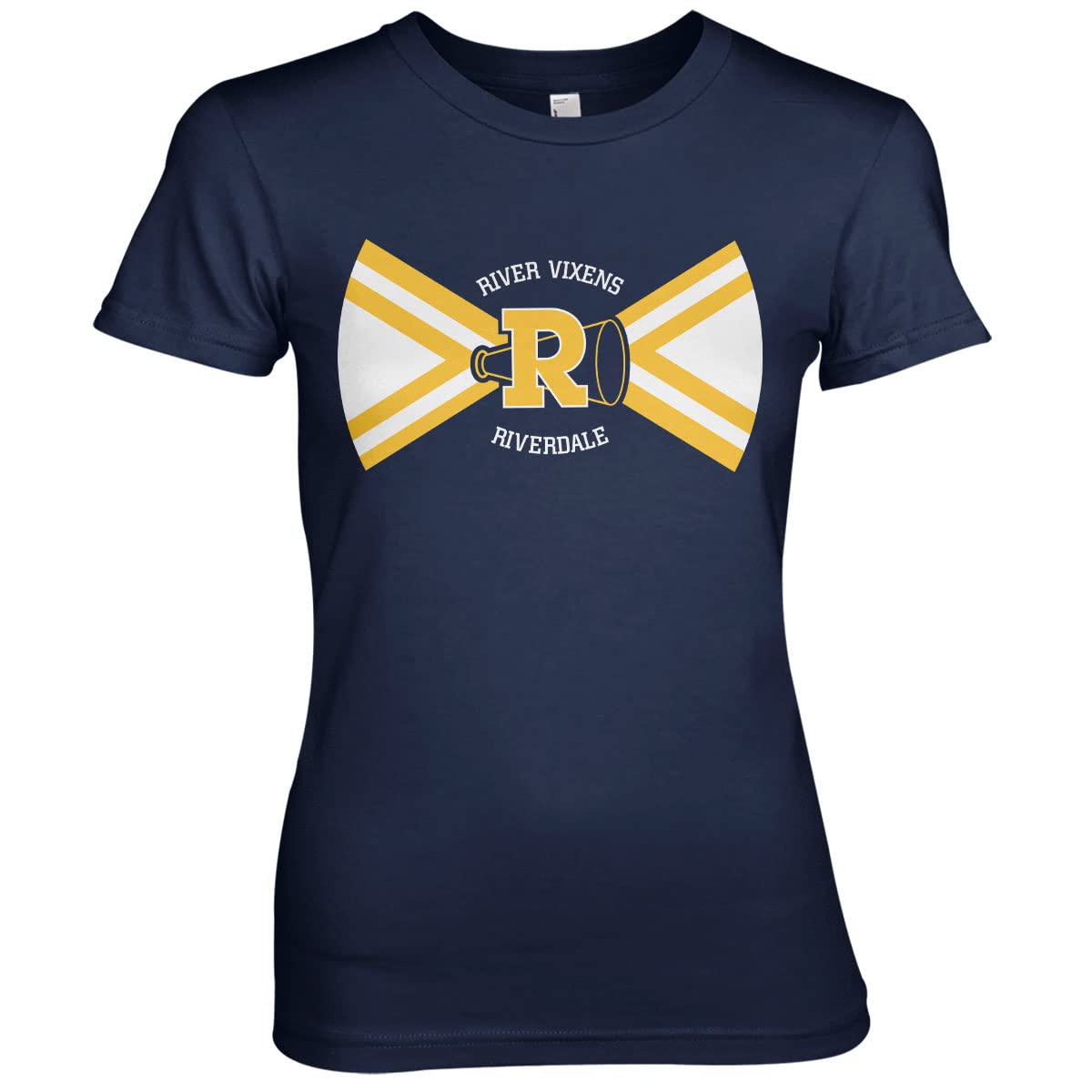 Officially Licensed Riverdale River Vixens Women's T-Shirt - Navy Blue Cotton Tee for Casual Wear, Cosplay & TV Show Merchandise