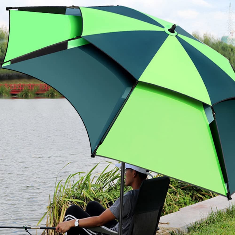 LISSY 6ft/180cm Windproof Tilt Beach Umbrella - 360° Rotating Sun Shade & Rain Protection for Outdoor Fishing, Golf, Sports Events - Includes Carry Bag (Perfect for Beach Days, Camping & Outdoor Activities)