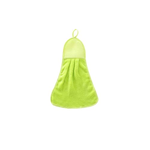 Tyenaza Soft Coral Fleece Kitchen Hand Towel - Absorbent Dish Cloth, Bathroom Duster & Wiper for Kitchen, Dining, and Bathroom Cleaning (Green)